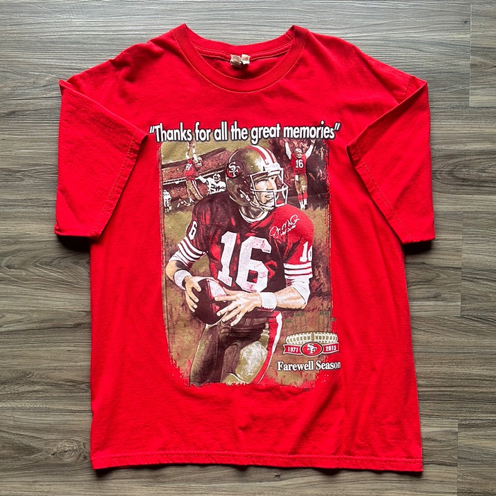 San Francisco 49er’s Joe Montana Farewell Season Tee